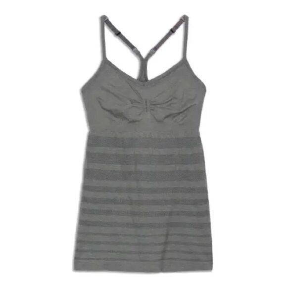Lululemon Ebb & Flow Tank Heathered Dark Classic Sport Grey Size 6 Athletic Top - Picture 11 of 12